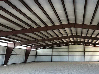 Steel equestrian riding arena