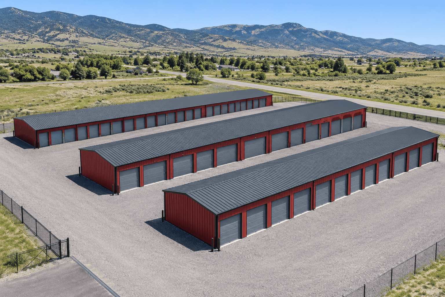 Concept rendering of a steel storage unit facility